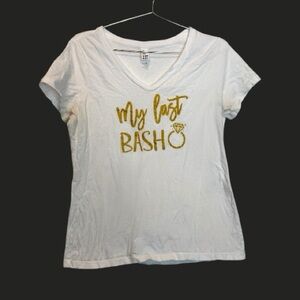 Bachelorette T-Shirt for Bride “My Last Bash” size Large